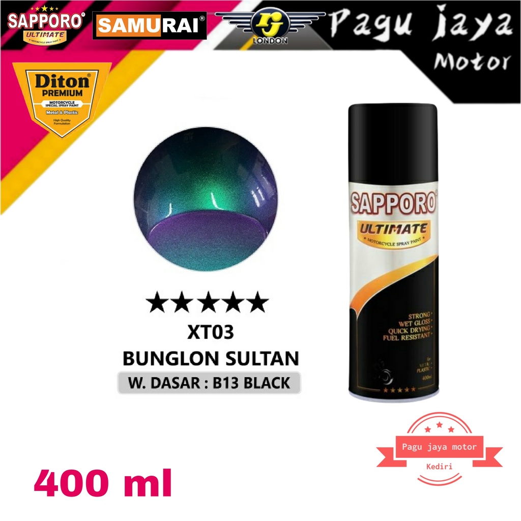 SAPPORO ULTIMATE XT03***** BUNGLON SULTAN 400ml pilok pilox cat semprot spray paint