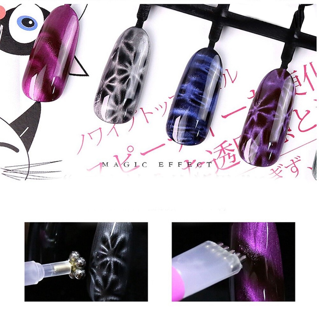 Magnetic nails art stick 3D effect cat eye polish tools uv gel manicure