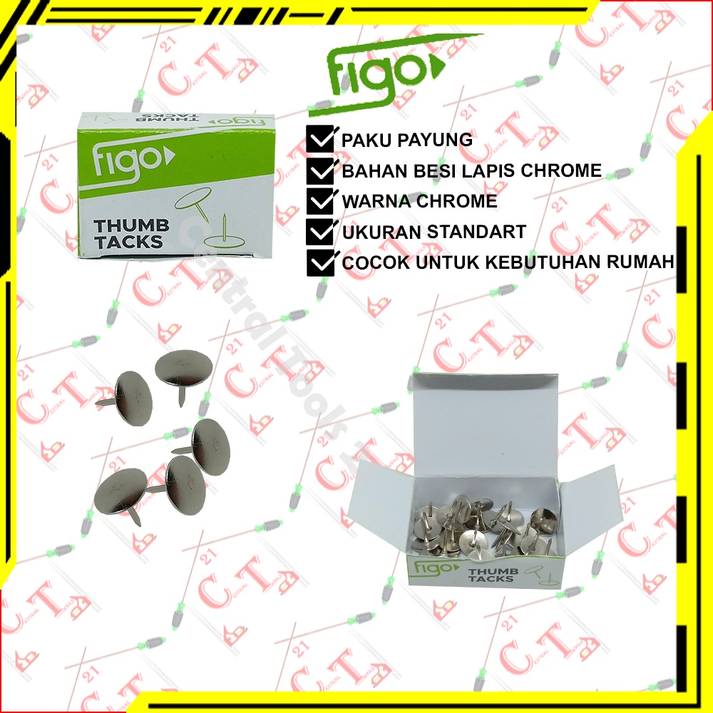 

Paku Payung Pines Thumb Tack Per Kotak Kecil