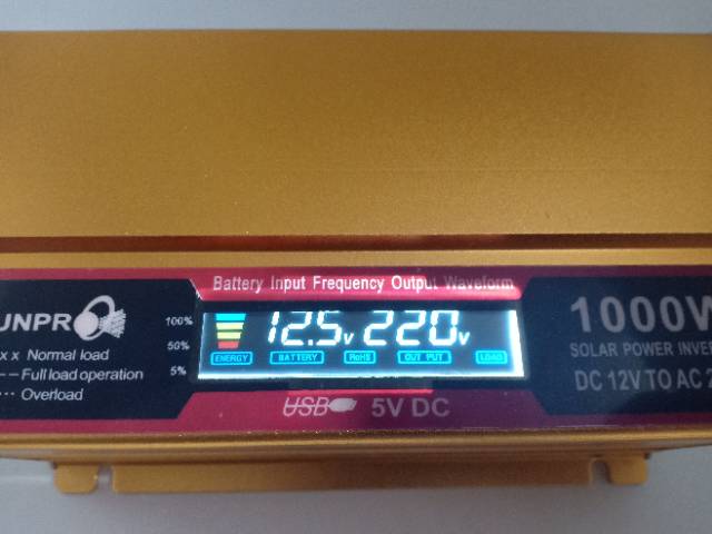 Power Inverter Sunpro Pi1000 - Inveter Rubah Dc Menjadi Ac Pi-1000