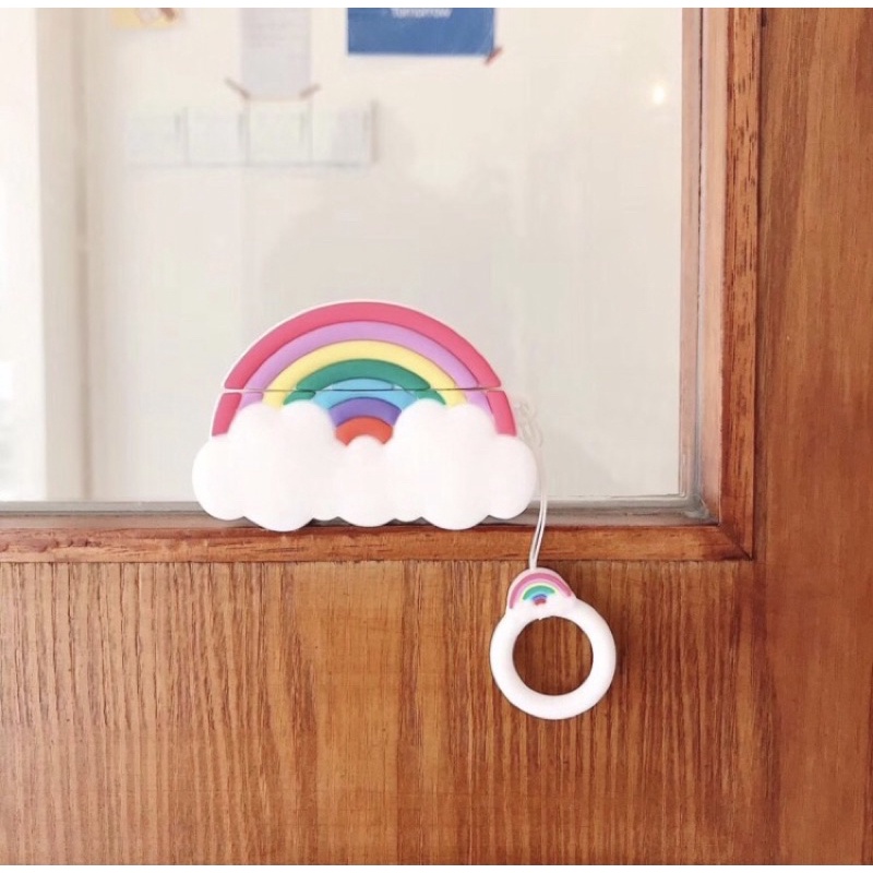 case airpods case murah rainbow pelangi WARNA WARNI imut lucu simple