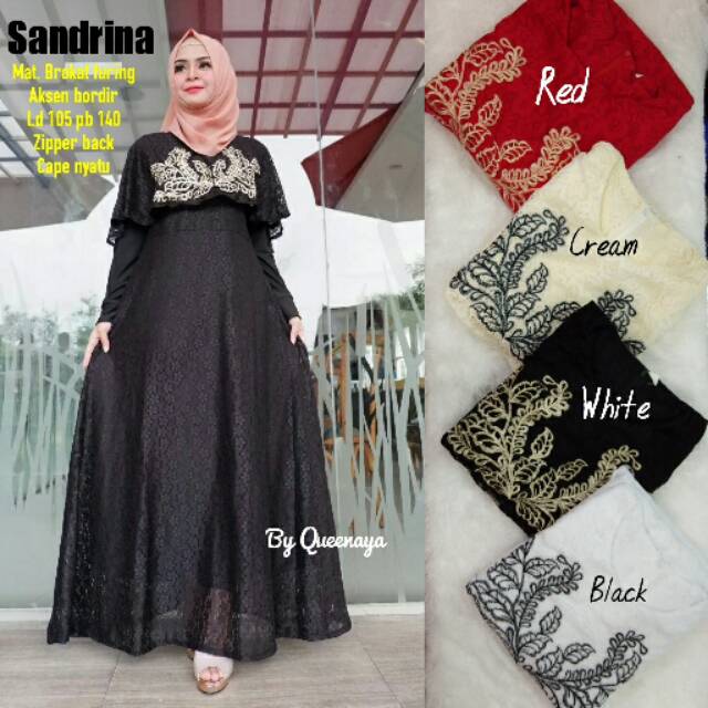 GAMIS MAXI BRUKAT CAPE SANDRINA BORDIR CANTIK