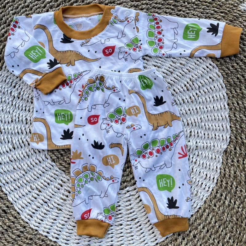 Setelan Baju Bayi Oblong Panjang Bayi Kaos Oblong Bayi Baju Lucu Bayi Piyama Bayi DNW BABY