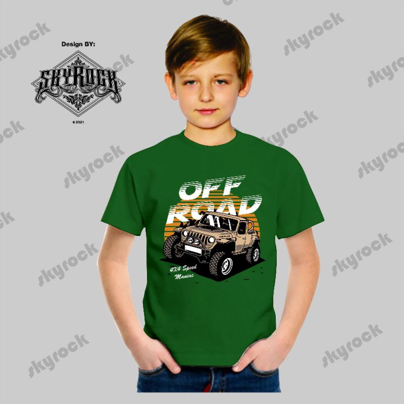 Kaos Distro Anak Series Mobil  kaos offroad