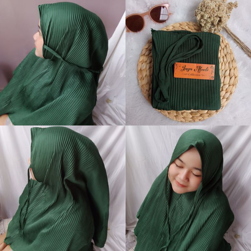 BERGO MARYAM PLISKET TALI / LIDI HYGET / HIJAB INSTAN TALI / FULL PLISKET / BAYAR DI TEMPAT / BERGO MURAH / SALE / TERBARU