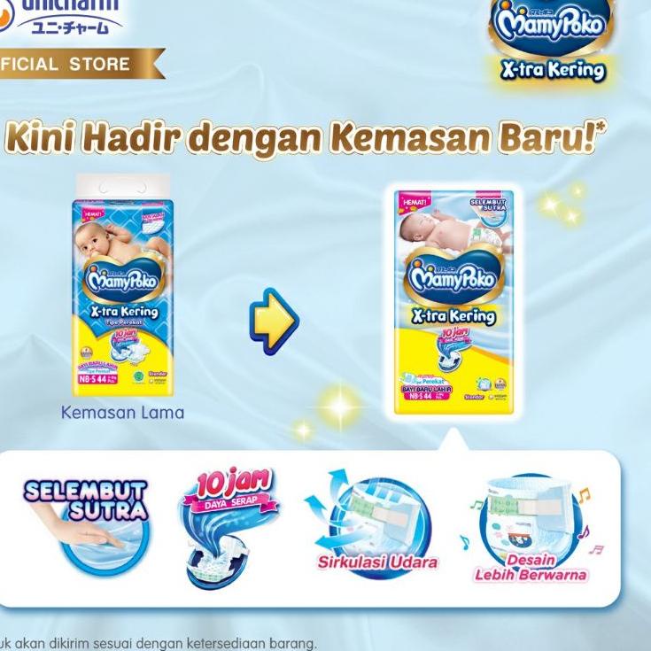Paling Diminati.. Mamypoko Standard Perekat NB-S 44 NB44 NB 44 NBS