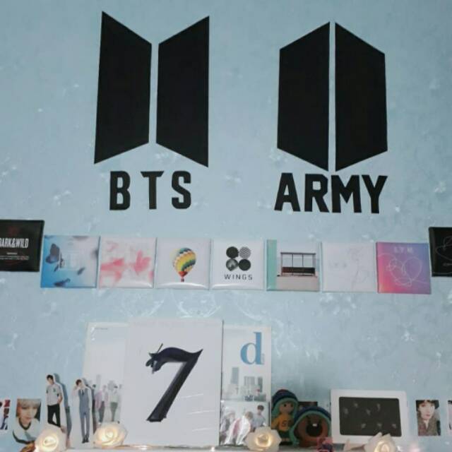  Stiker  Dinding Logo BTS  ARMY  Shopee Indonesia