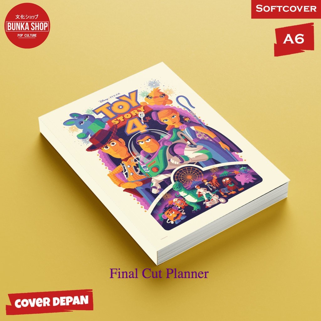 Pocket Note Pixar Toy Story 4 Family Soft cover A6 Buku Tulis Catatan Notes Agenda Planner Jurnal