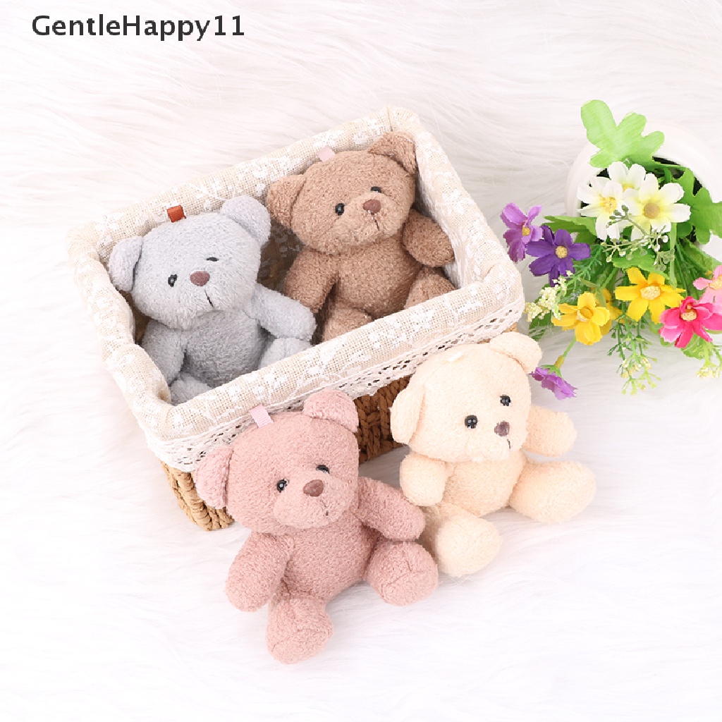 Gentlehappy 1pc Mainan Boneka Stuffed Plush Teddy Bear 10cm Untuk Hadiah Ulang Tahun