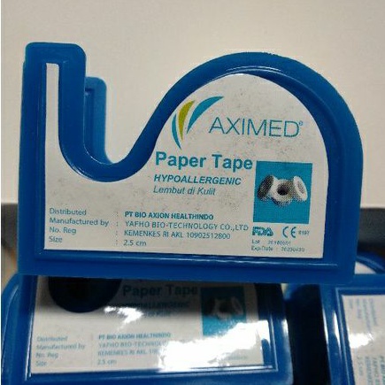 AXIMED PAPER TAPE 2,5 cm x 10y HYPOALLERGENIC, MICROPORE, plester kertas, plester putih