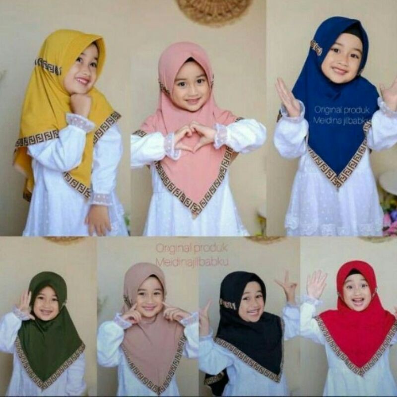 jilbab anak paud serut FENDY - hijab anak perempuan - kerudung anak terbaru