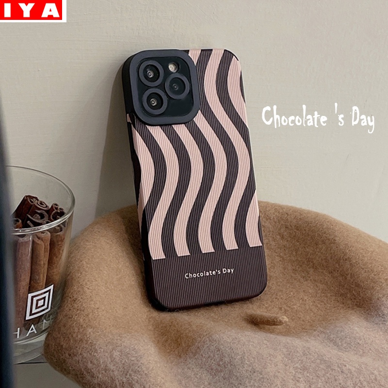 Soft Case Motif Garis Coklat Vertikal Untuk Samsung A23 A13 A03 A03S A21S A32 A22 A52S A12 A11 A02 A01 A30S A10S A20 A30 A53 M12 S22