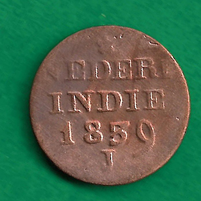 UB010 UANG KOIN KUNO ASLI 1 CENT TAHUN 1839 J NEDERLAND INDIE KOLEKSI UANG LOGAM VOC BELANDA