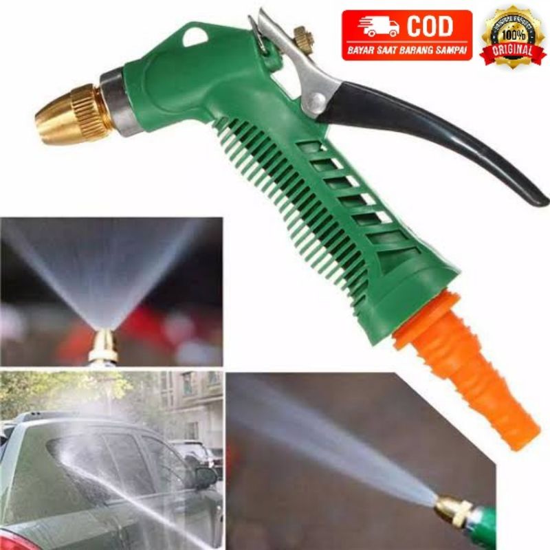 Semprotan Selang Cuci Mobil Motor Tanaman Hose Nozzle Spray Gun Kuningan