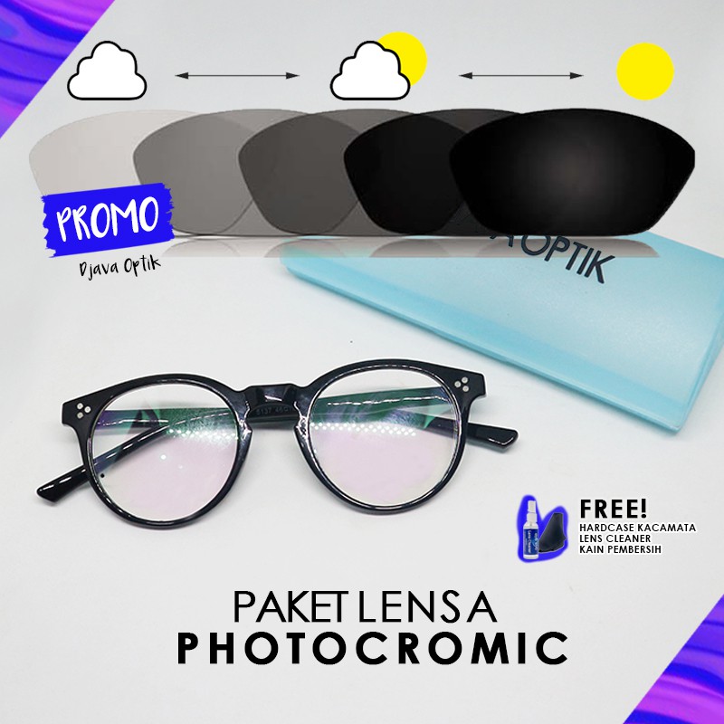 Kacamata Optik Photocromic Minus Anti Radiasi Gadget Sinar Matahari