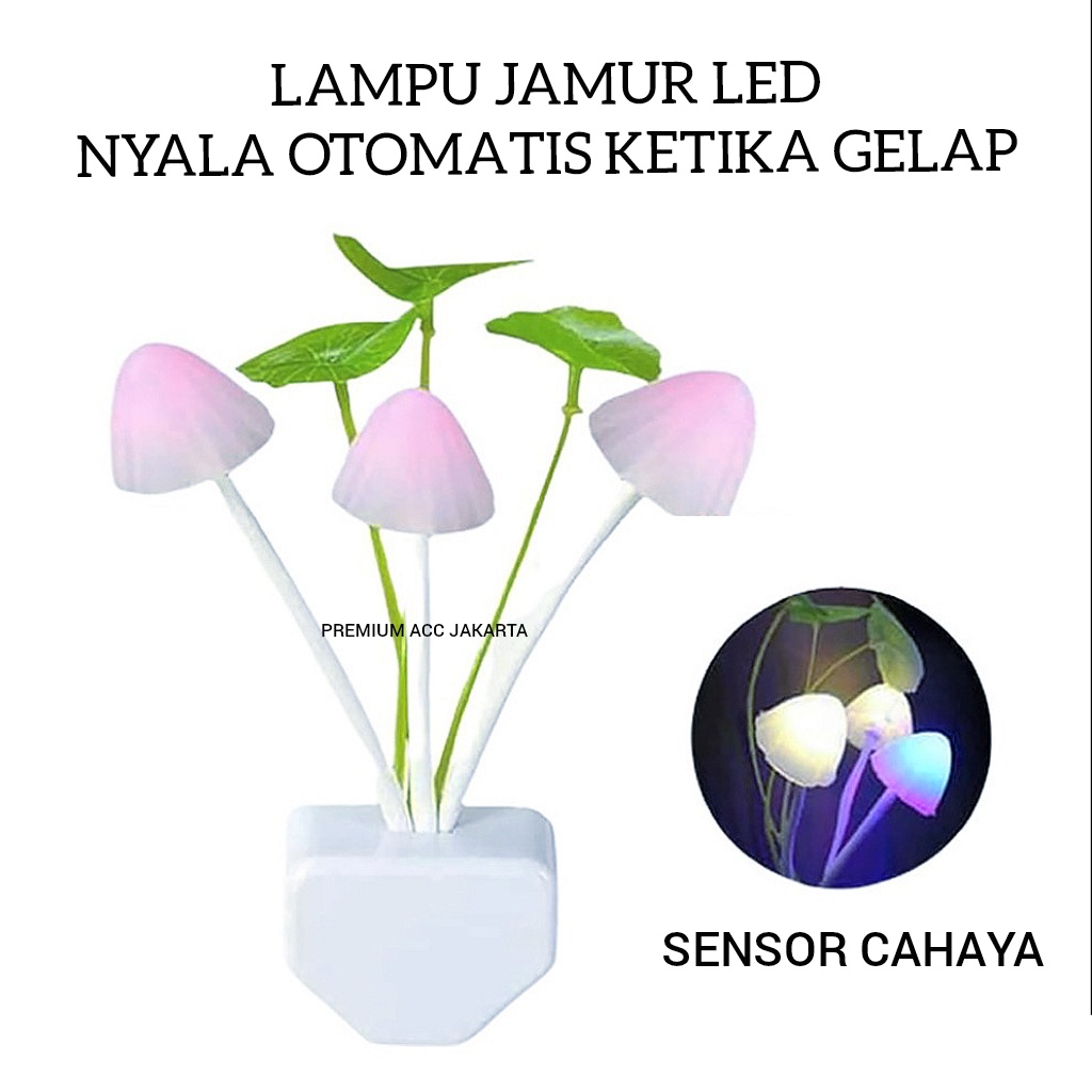 Lampu Jamur Motif Bunga Lampu Tidur Hias LED / Lampu tidur Bunga Sensor Light