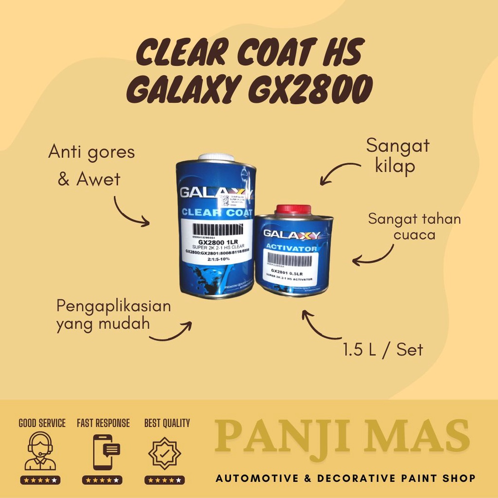 Clear Coat Galaxy HS GX2800 1.5 L/Set