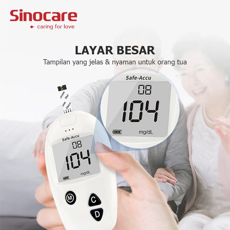 Sinocare Safe-Accu Alat Cek Gula Darah