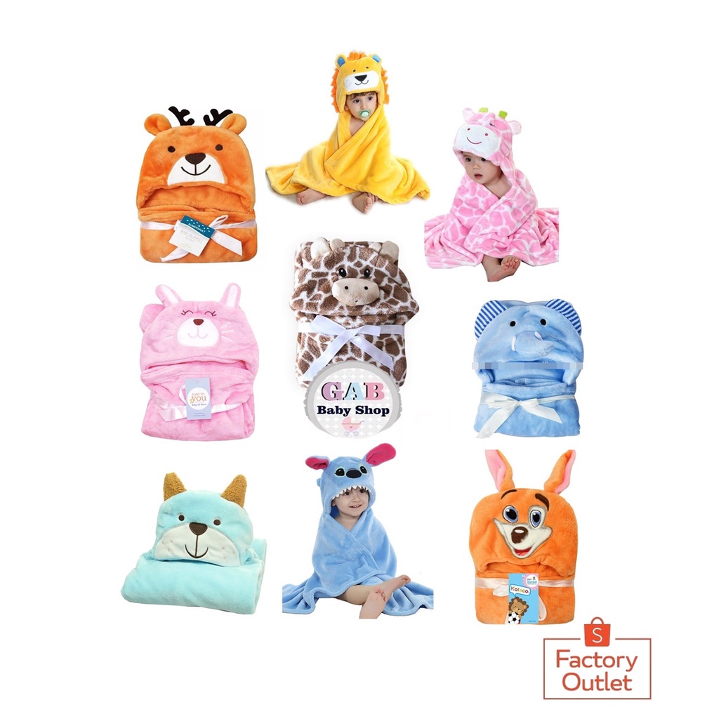 Best Seller! Selimut Bayi Topi Boneka 1/Selimut Bayi Karakter Fleece