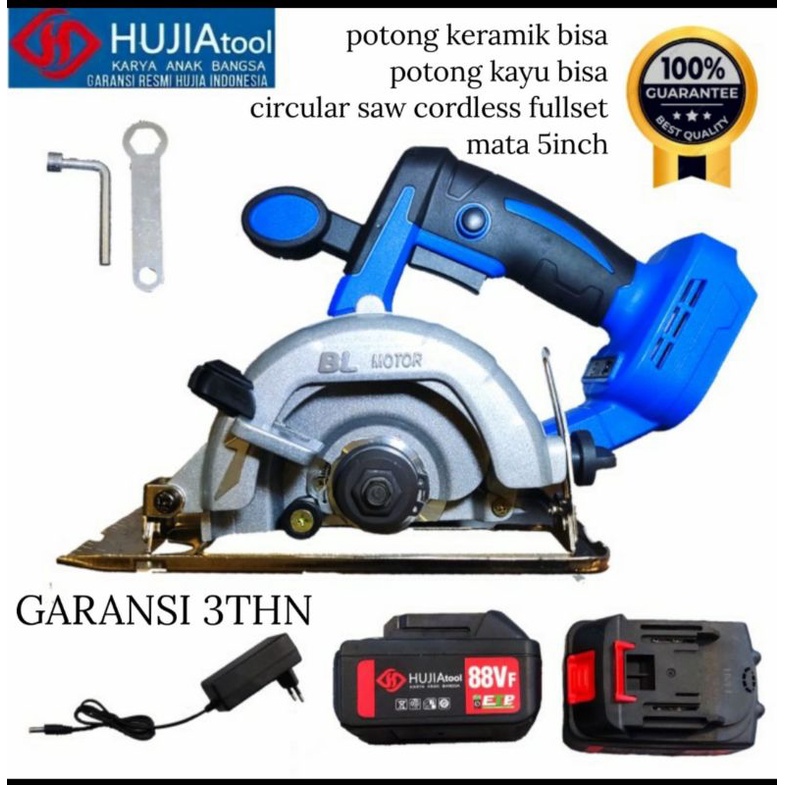 HUJIA MESIN POTONG KERAMIK BATERAI CORDLESS MARBLE CUTTER PRO 2721