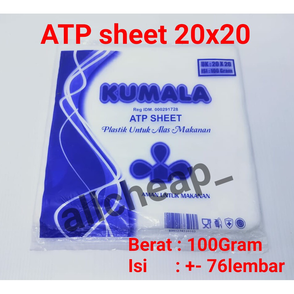 100Gr Plastik Anti Panas Sheet 20x20 HD PE ATP Tahan Panas Lembaran