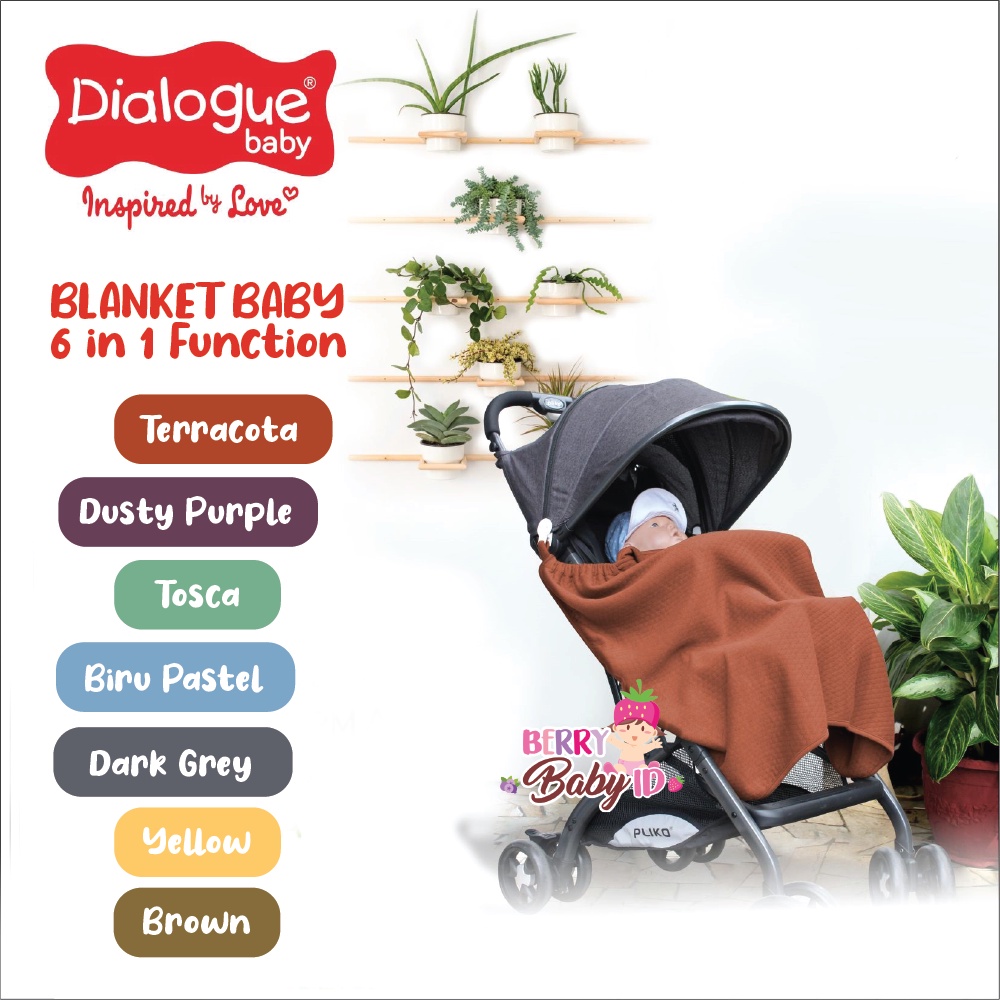 Dialogue Baby On The Go Blanket 6-in-1 Selimut Bayi Apron Menyusui Berry Mart