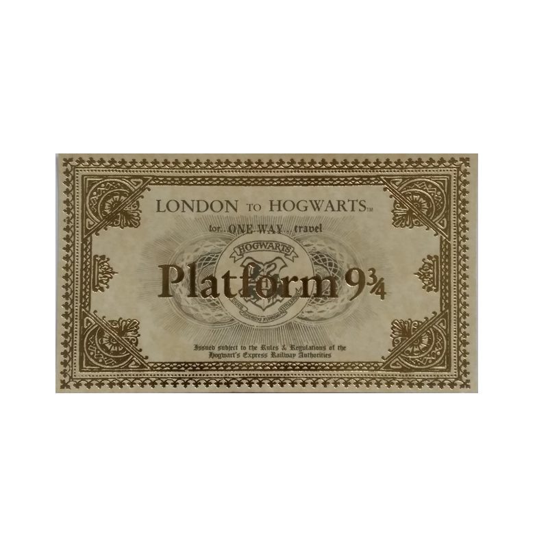 HPTB ticket bus harry tiket bis platfom 93/4 london hogwarts bookmark pembatas buku kartu