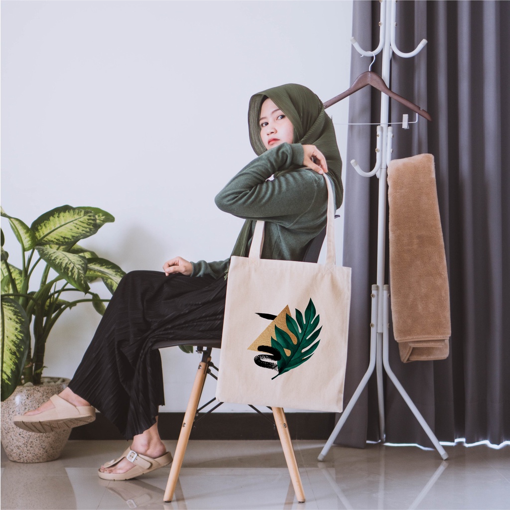 Sevine Totebag Kanvas Wanita Fashion Tas Tote Bag Laptop Motif Nordic - KTF2