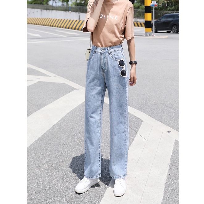 celana jeans wanita / celana jeans premium biru muda / korean style / termurah kekinian