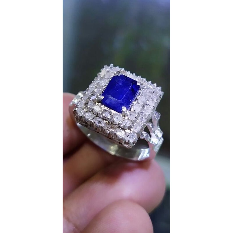 cincin berlian banjar batu blue safier
