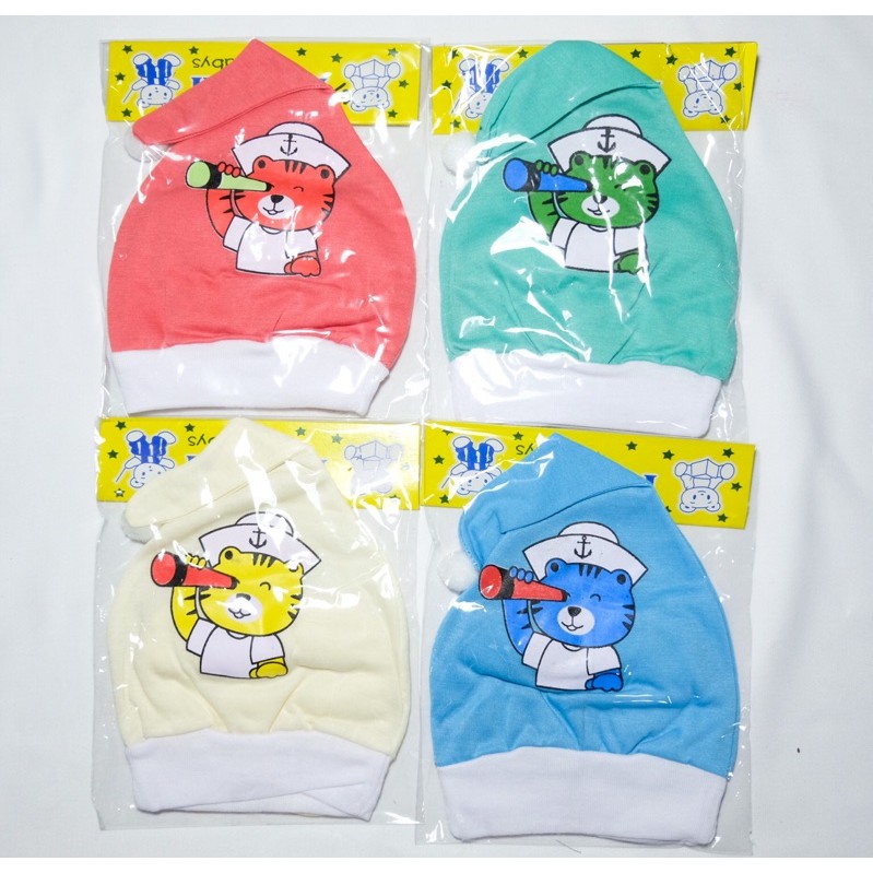 topi kupluk bayi newborn/ topi bayi lucu dan bermotif