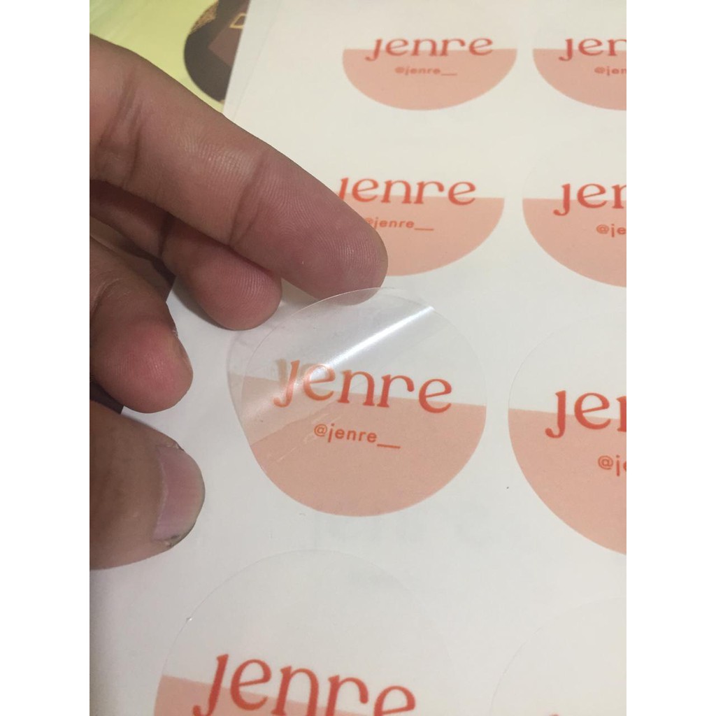 

Print dan cutting sticker label produk
