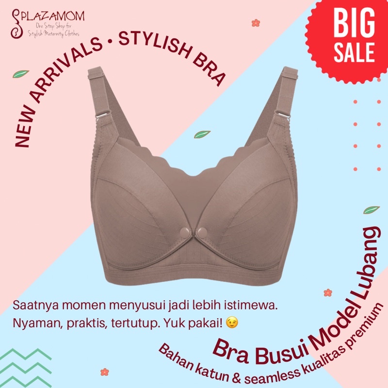 Bra menyusui Bh busui kualitas premium busa tanpa kawat nursing maternity hamil pregnant pregnancy seamless bukaan samping model lubang dalam cup bahan nyaman kualitas premium daya serap keringat tinggi PBH303M