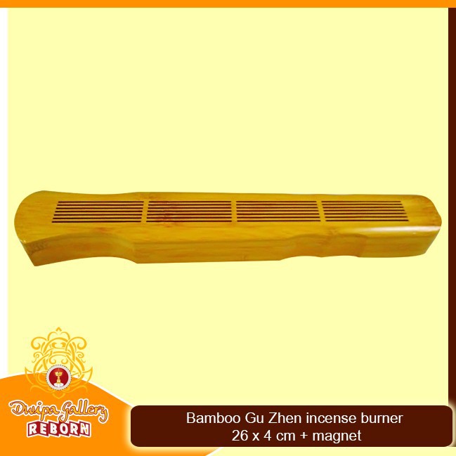 Bamboo Gu Zhen incense burner 26 x 4 cm + magnet