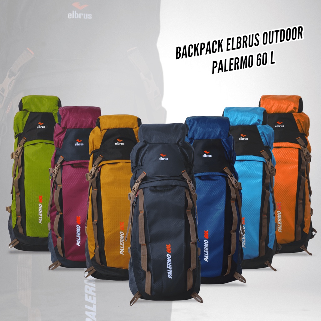 Tas Ransel Gunung Camping Outdoor Backpack 60 Liter Tas Keril Elbrus Palermo