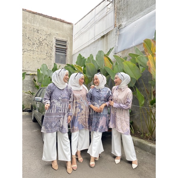 Nura Tunik Kemeja Motif
