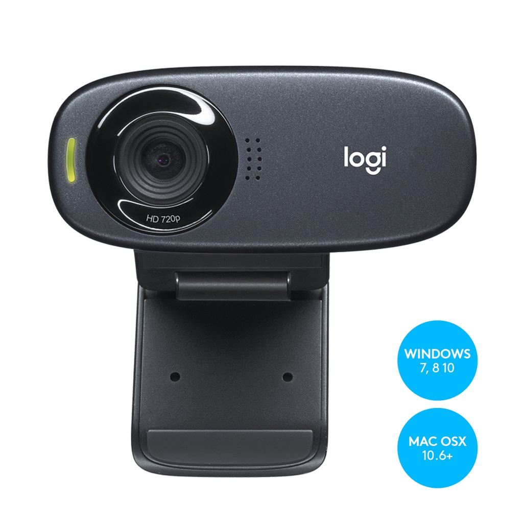 Logitech C310 Webcam HD 720p dengan Mikrofon Noise-Reducing untuk Windows, Mac OS &amp; Chrome OS