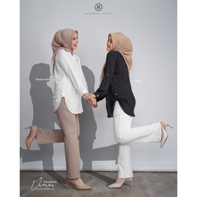 VERENE POLKA BLOUSE NADHEERA LUXURY