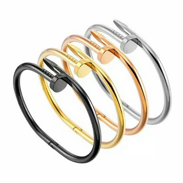 Gelang Tangan Titanium Model Paku/Gelang paku Titanium