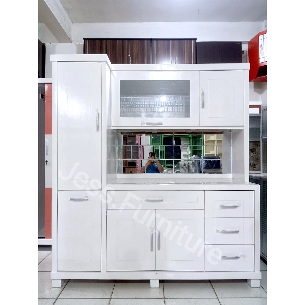Rak Dapur 4Pintu , Lemari Sayur 4Pintu , Lemari Sayur Dapur 4Pintu Putih , Lemari Sayur Dapur Multit
