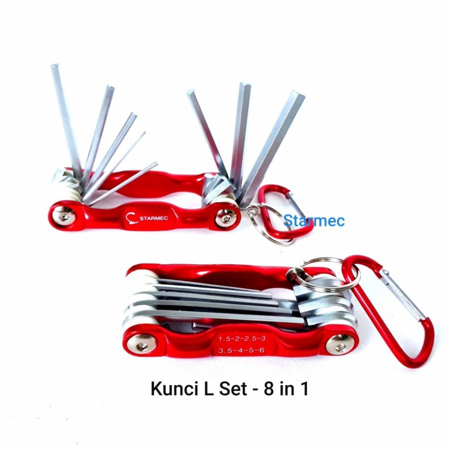 Kunci L SET TOOLS 8 in 1