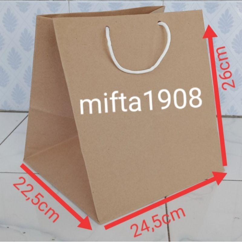 

paper bag/tas kertas nasi bento ukuran P24 X T26 X L22,5 CM