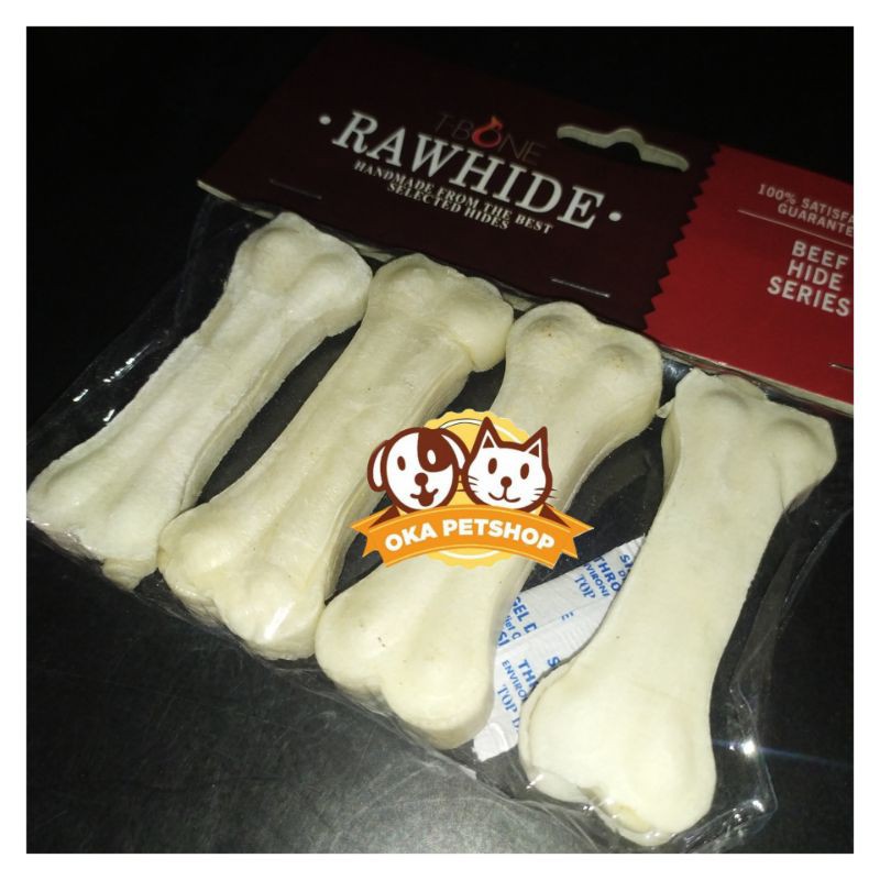 Snack Anjing Tulang - Tulangan Rasa Beef 1pcs isi 4 / Bona Tulang / Tulang - Tulangan Untuk Anjing