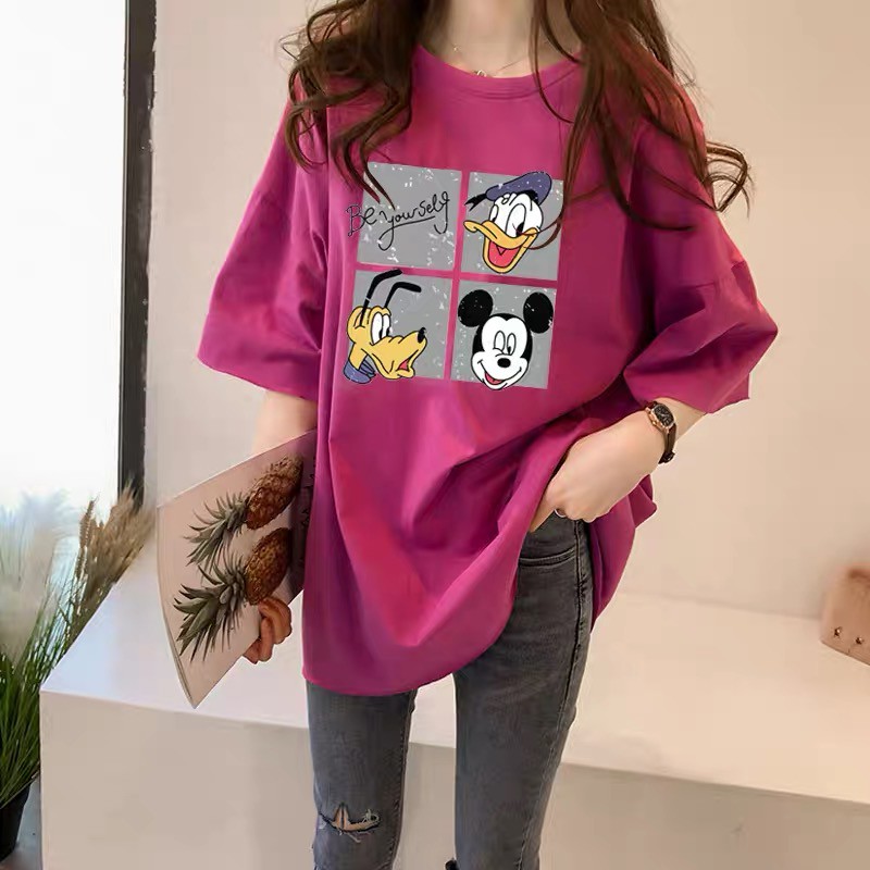 Oversize Tee Tshirt   Model Longgar Untuk Wanita Motif MC011