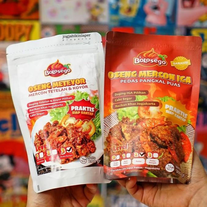 

paket eko 1 ,oseng mercon iga+oseng meteyor(tetrlan+koyor)