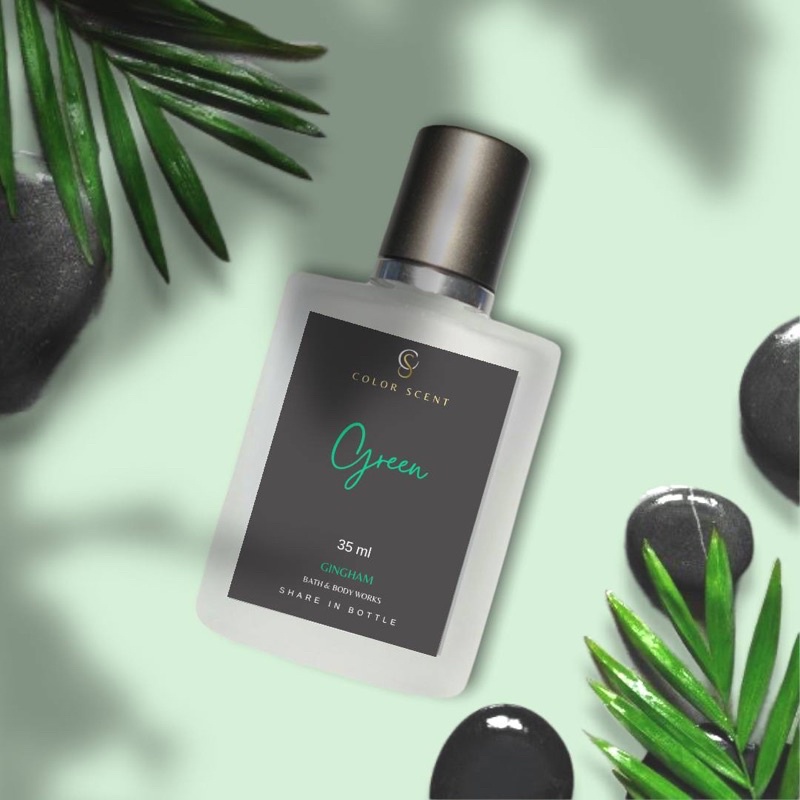 Color Scent Green Parfum Gingham Share by in Bottle Bath and Body Works BBW  original store share in