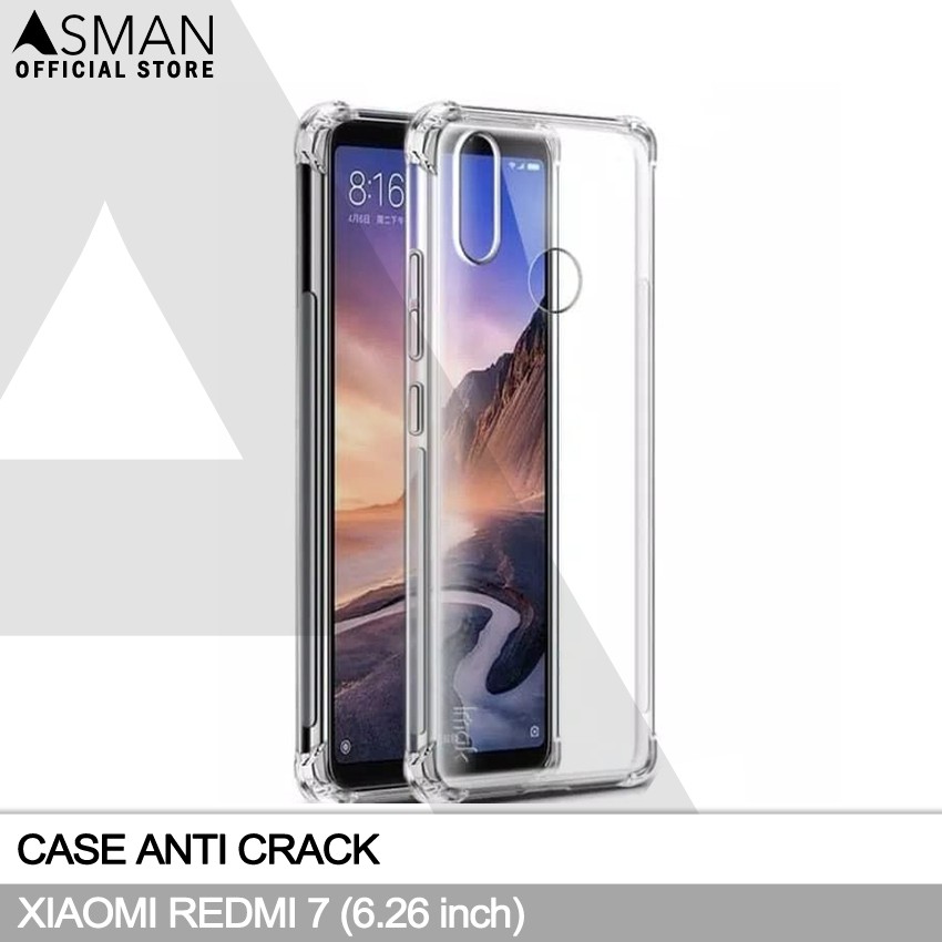 Anti Crack Xiaomi Redmi 7 (6.26&quot;) | Soft Case Anti Bentur - Clear