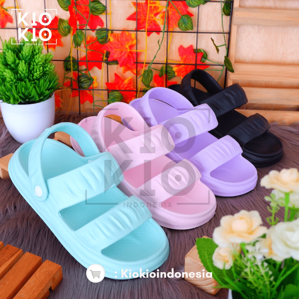 Sandal Jelly / Sandal Slop Eva Wanita Perempuan Sandal Rumah Wanita Soft Slipper Anti Slip Elastic Empuk