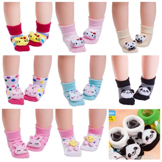 Kaos kaki anak / kaos kaki bayi karakter model timbul anti licin