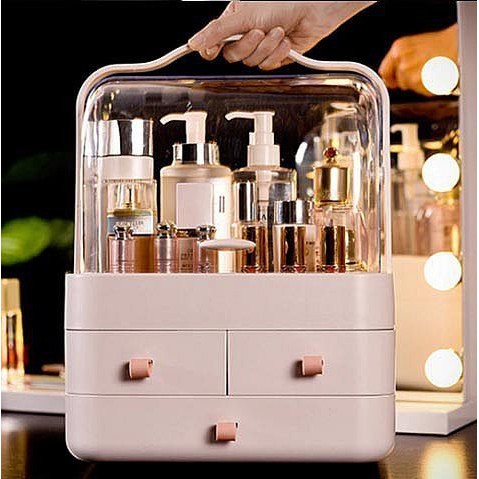 ERK Rak Kosmetik Portable Kotak Make up Storage Organizer Anti Air Tempat Penyimpanan Kosmetik